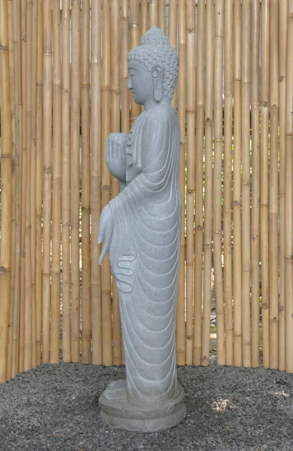  Product image 3 of the product “Standing Buddha with Lotus Flower, ca. 151 cm H ”